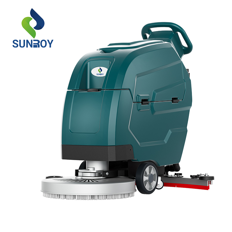Commercial Industrial Walk-Behind Electric Floor Cleaning Machine Floor Scrubber For Mall Factory Supermarket