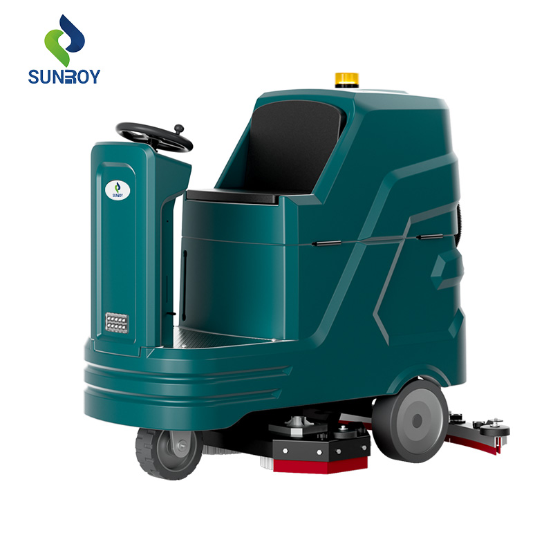 New Battery Ride On Floor Scrubber With Ce Factory Price Construction Material Commercial Floor Cleaning Machine